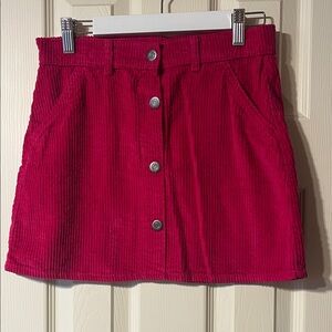 Old Navy Fuchsia Corduroy Mini Skirt